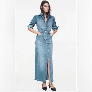 Zara long sleeve denim dress BNWT size L